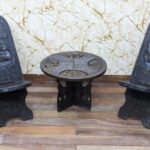 African Tribal Chairs & Table Set-SoUnique.PK